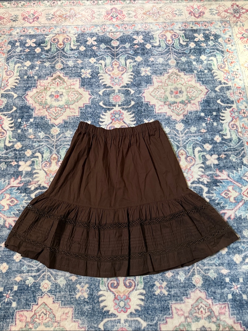 Merona Brown Tiered Cotton Skirt